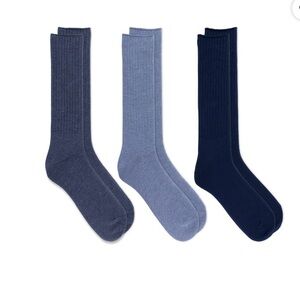 Chaps Classic Dress Ribbed Crew Socks 3-Pair Pack